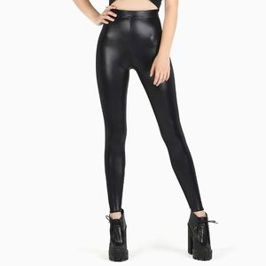BlackMilk Wet Look HW Leggings Size S
